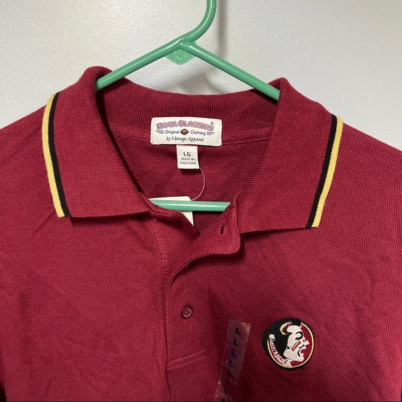 Vintage Boca Classics FSU Mens Lg Polo Shirt Florida State Seminoles Cotton NWT - Picture 3 of 12